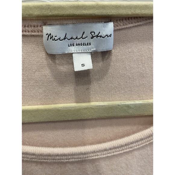 Michael Stars Shirt Womens Size Small Casual Pink Oversized Relaxed Basic Blouse - Picture 4 of 10
